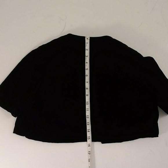 Vintage Velvet Crop Short Bolero Like Jacket 50s Fifties Black Silky Soft - Picture 8 of 8
